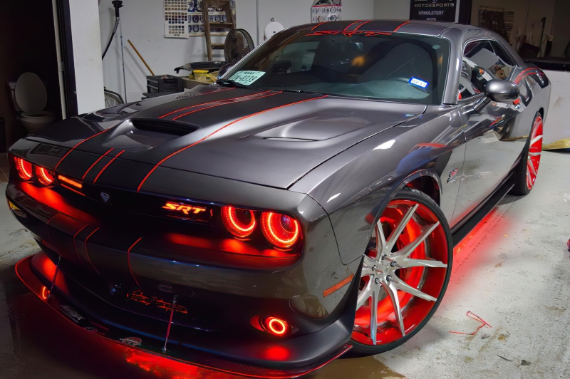 Dodge Challenger Headlight Halo Kit - ORACLE Lighting - LED - Red - `15-`23